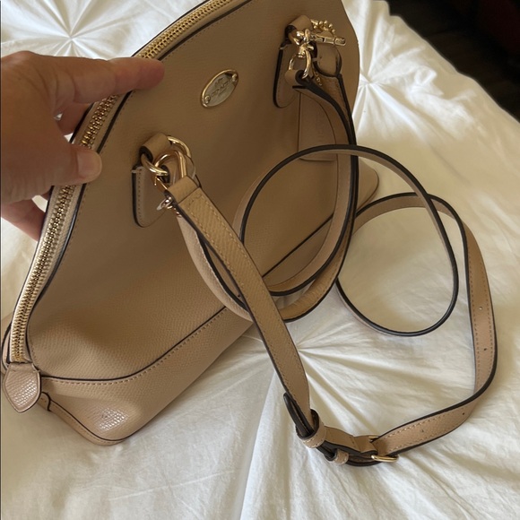 Coach Beige/Tan Leather Satchel - Picture 4 of 8